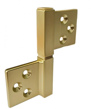 Петля дверная без врезки RUSH QE 8538 MAT.GOLD