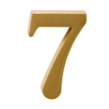 Цифра дверная АЛЛЮР №7 на клеевой основе золото