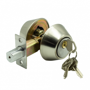 Замок врезной DeatBolt-102 (кл/кл) никель LEKSA 