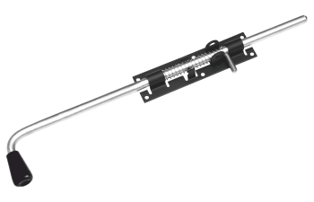Засов с пружиной ЗСП-600мм мод.2 (с проушиной) (черный) ДОМАРТ