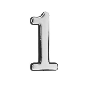 Цифра дверная АЛЛЮР №1 пластик хром