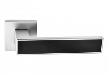 Ручки раздельные ABRISS R21.120 MCP/BL (мат.хром/черная вставка)