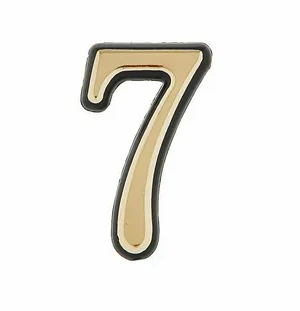 Цифра дверная АЛЛЮР №7 пластик золото