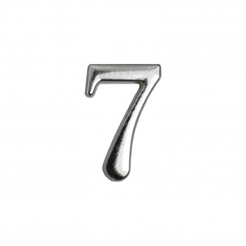 Цифра дверная АЛЛЮР №7 на клеевой основе хром