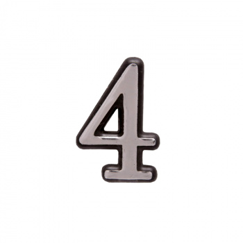 Цифра дверная АЛЛЮР №4 пластик хром